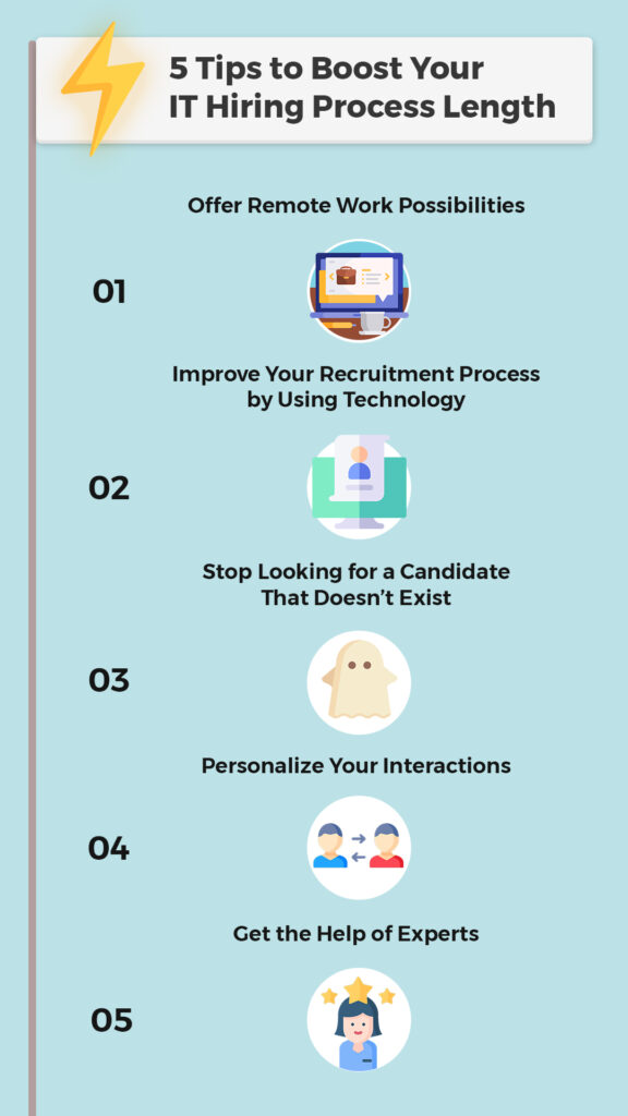 5 tips to boost your IT hiring process length